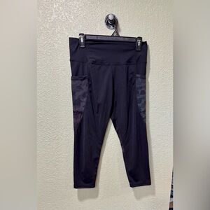 ZYIA Black Leggings with Camo Detail